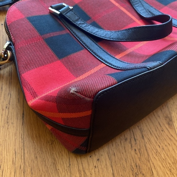 Kate Spade NY Newbury Lane Plaid Small Rachell Satchel - Picture 6 of 16